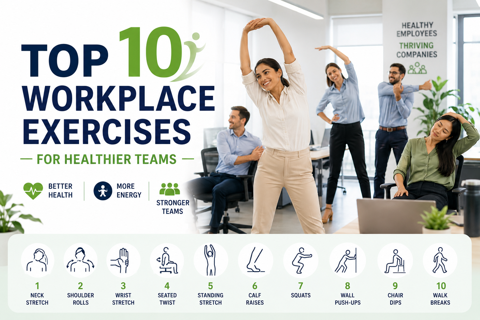 Top 10 Workplace Exercises For Healthier Teams