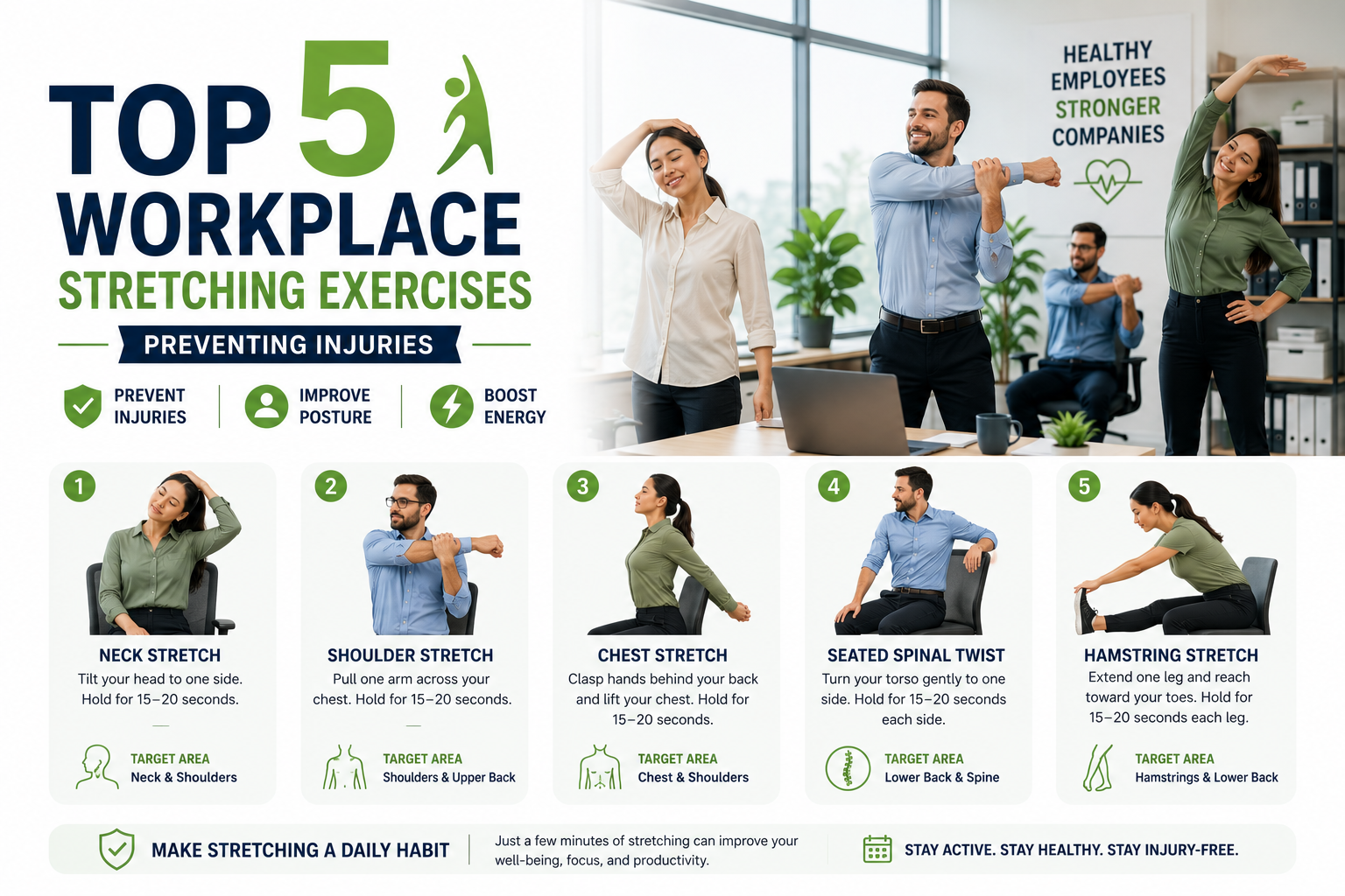 Top 5 Workplace Stretching Exercises Preventing Injuries